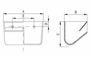 dg bottom and bottomless combined bucket drawing