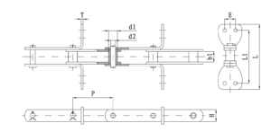 heavy duty scraper chain GLR drawing