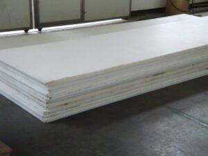 UHMW plastic liner installed in bulk material silo for wear protection