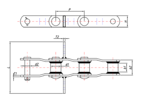 offset sidebar chain drawing