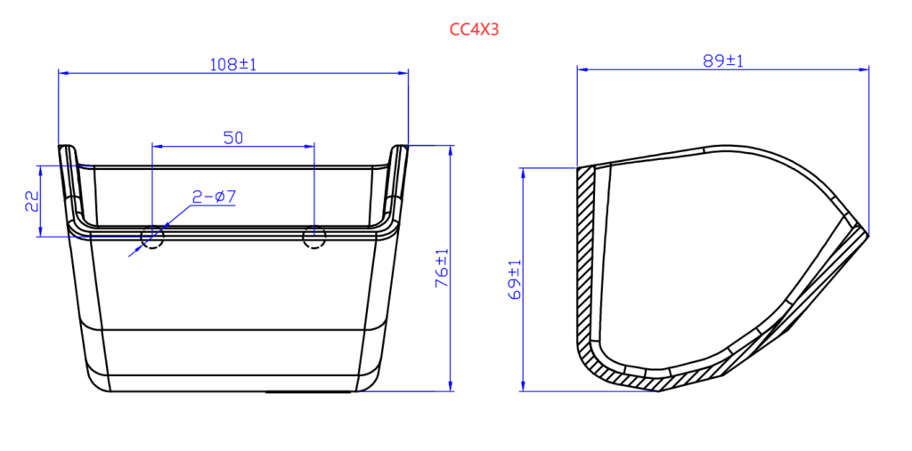 cc4x3 elevator bucket