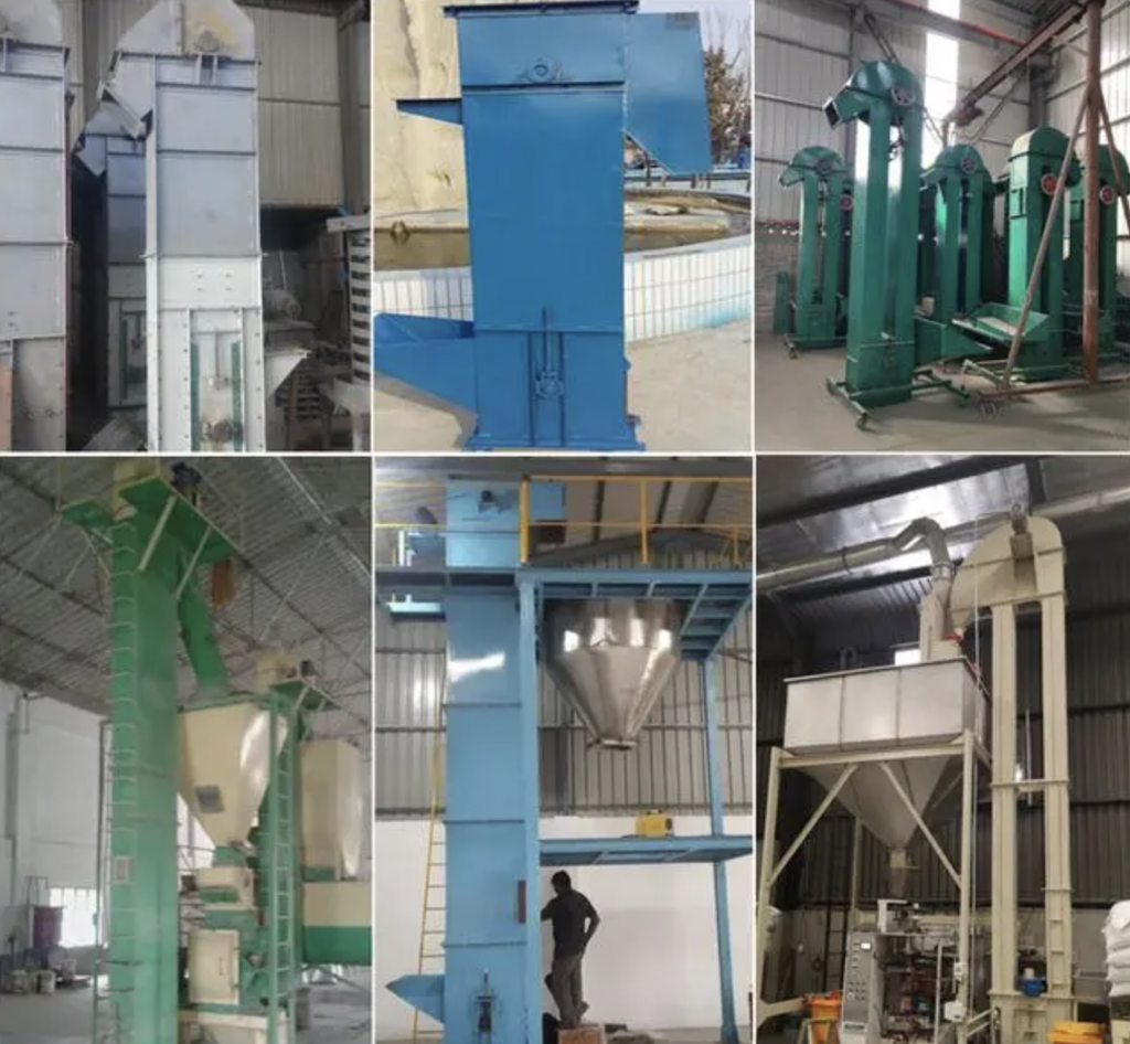 vertical bucket elevator on-site workshop industry image